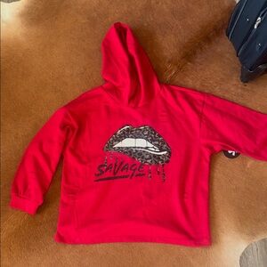 SAVAGE Leopard Cheetah Print Dripping Lips Kiss